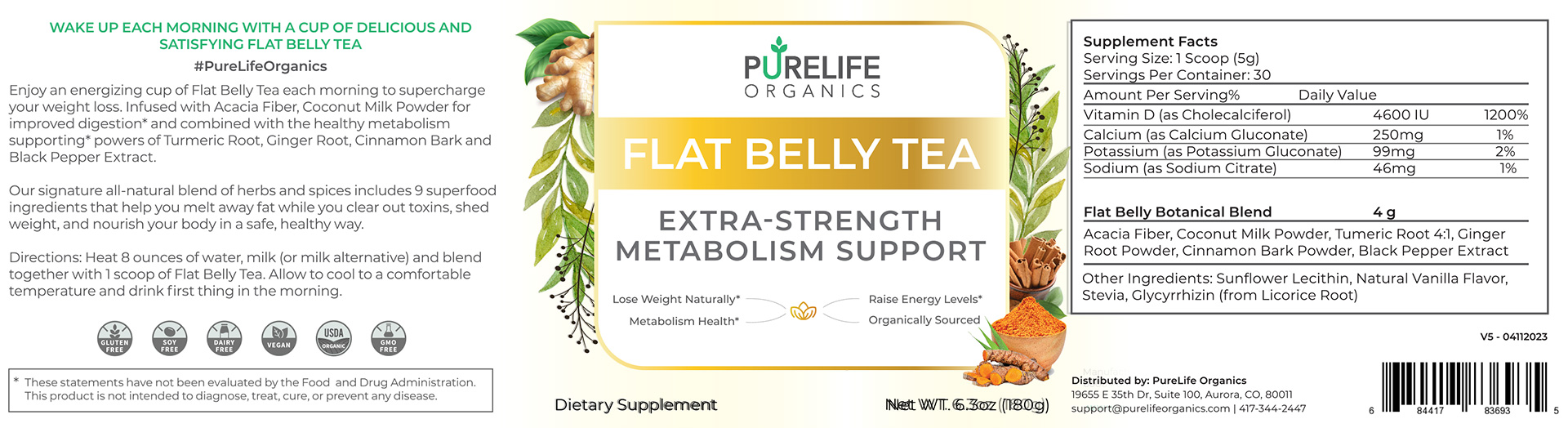 Flat Belly Fix Tea Label Ingredients